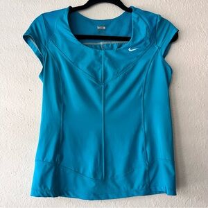 Nike Aqua Green‎ Shirt Women's Short Sleeve Blouse Size Small